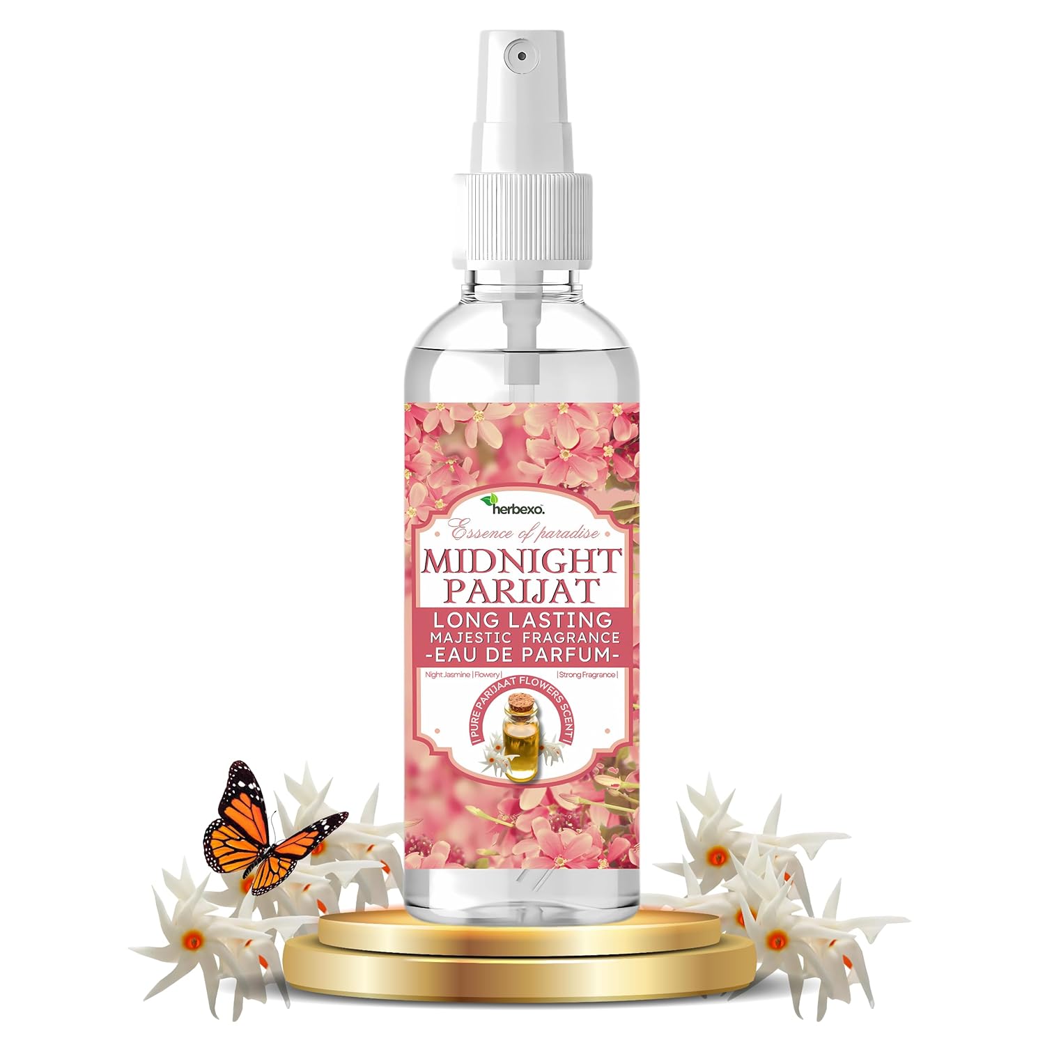 Midnight Parijat Eau de Parfum | Deep Night-Blooming Jasmine EDP | Long Lasting Floral Perfume Spray