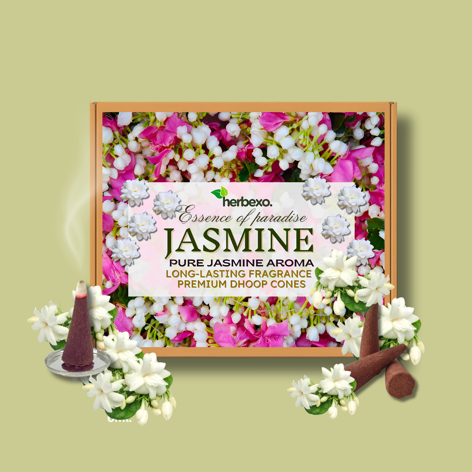 Sacred Aroma Dhoop Cones - 3-in-1 Fragrance Pack (Loban, Jasmine, Oud) | 100% Natural, Non-Toxic, Long-Lasting Herbal Incense for Spirituality & Luxury Home Fragrance