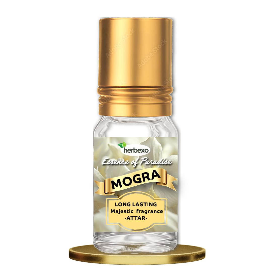 Pure Mogra Attar | Natural Jasmine (Mogra) Ittar for Pooja & Perfume | Alcohol-Free, Long-Lasting Floral Fragrance | Calming & Aromatic