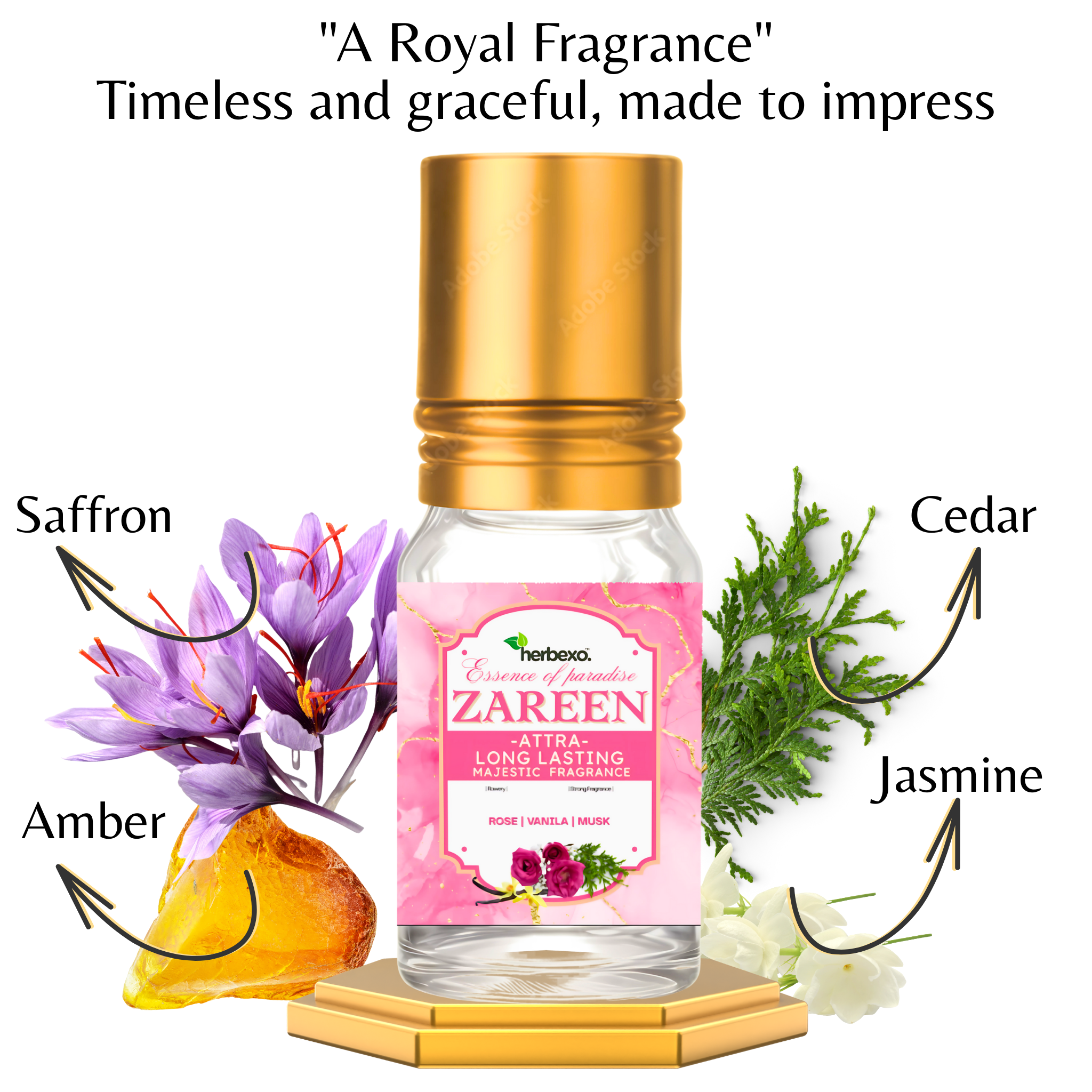 Top 4 Women Fragrances Attar (Pack of 4) Ruh Gulaab, Parijat, Misbah & Zareen