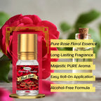 Herbexo Natural Rose Attar for Pooja & Personal Use | 100% Pure Rose Ittar Perfume Oil | Alcohol-Free, Long Lasting Floral Fragrance for Men & Women