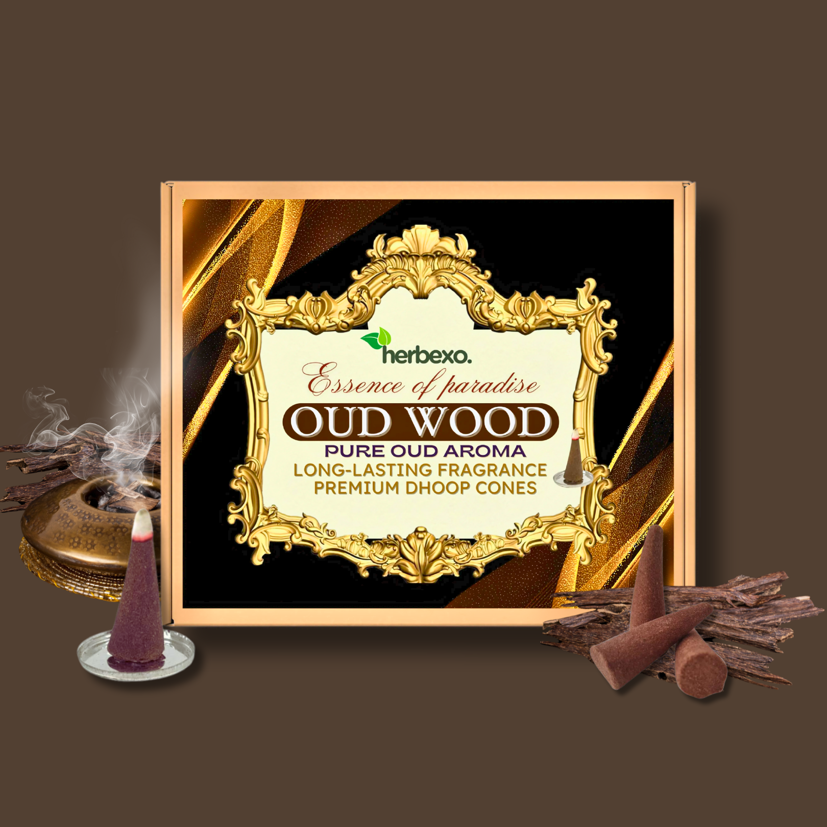Sacred Aroma Dhoop Cones - 3-in-1 Fragrance Pack (Loban, Jasmine, Oud) | 100% Natural, Non-Toxic, Long-Lasting Herbal Incense for Spirituality & Luxury Home Fragrance