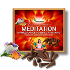 Calming Meditation Incense Dhoop Cones - Herbal Aroma for Focus & Stress Relief - Herbal Dhoop Cones Pack (Meditation)