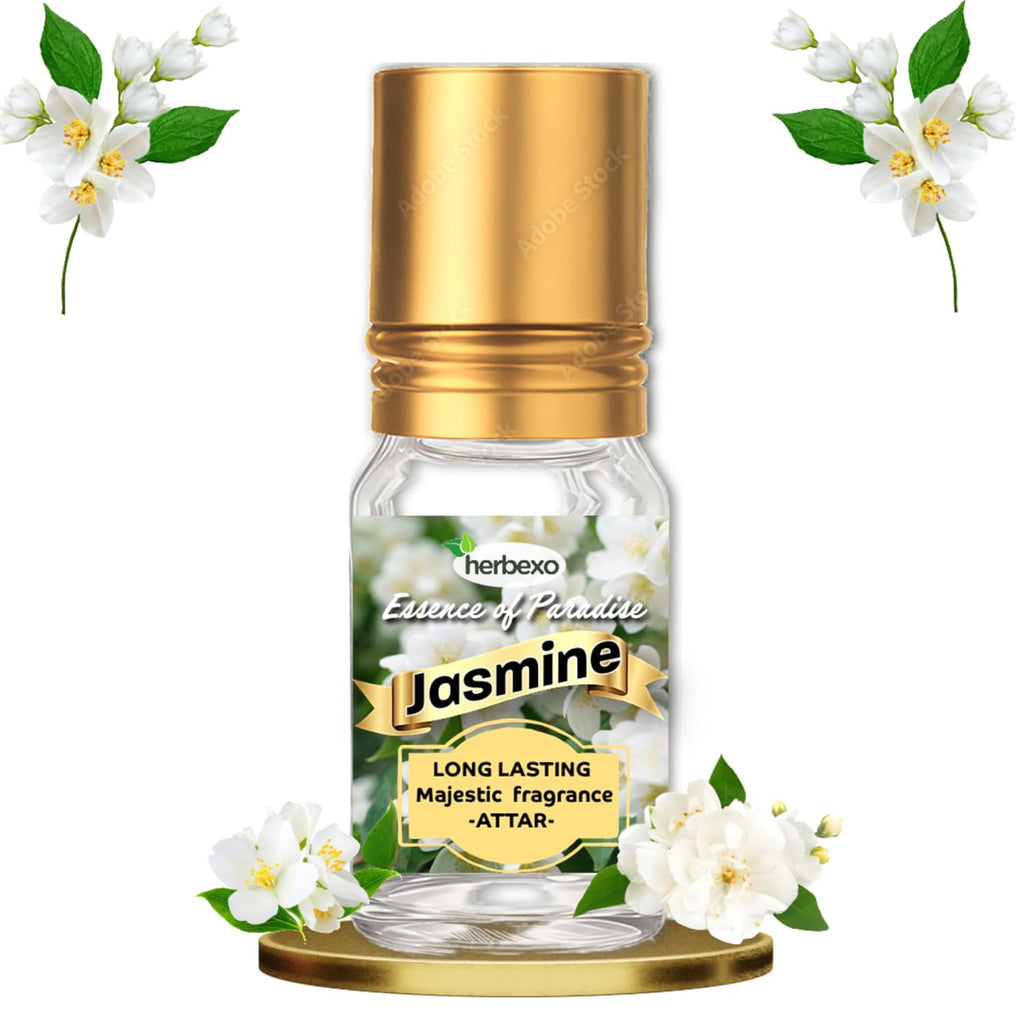 Jasmine Attar 6ml | Pure Jasmine Ittar Natural Itra | Long Lasting Floral Fragrance Perfume Oil for Men & Women | Alcohol Free Attar