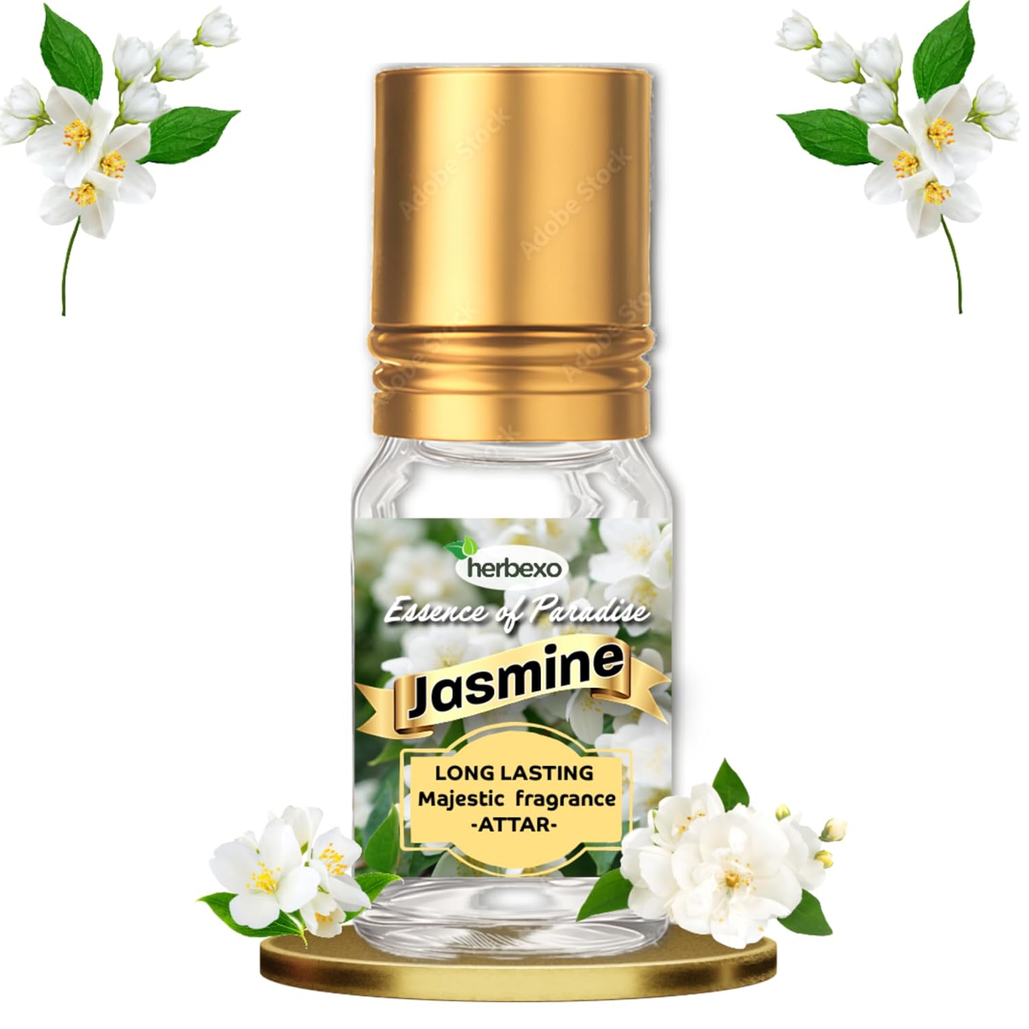 Jasmine Attar 6ml | Pure Jasmine Ittar Natural Itra | Long Lasting Floral Fragrance Perfume Oil for Men & Women | Alcohol Free Attar