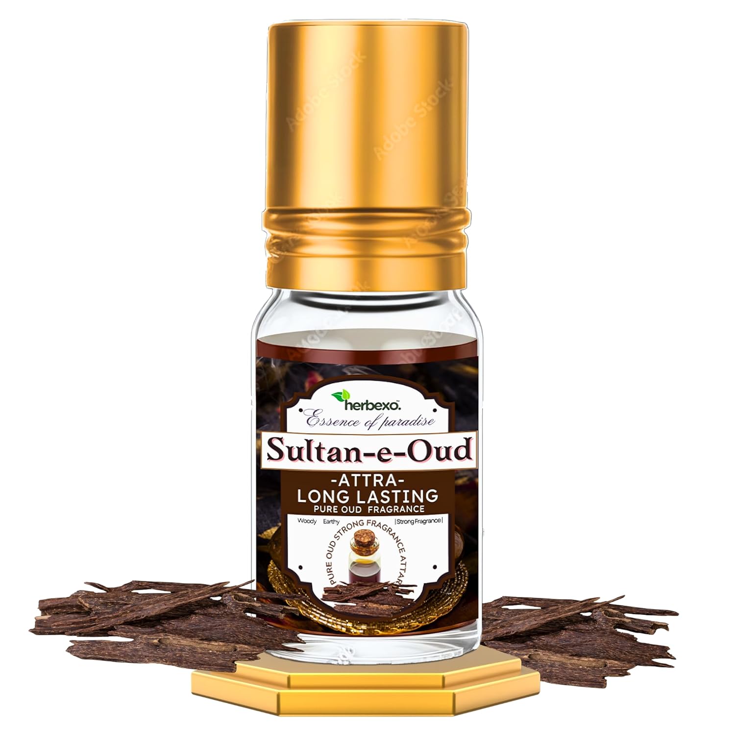 Sultan-e-Oud Attar | Rich & Long Lasting Oudh Ittar | Majestic Oriental Woody Fragrance | Alcohol-Free Natural Perfume Oil | 6m