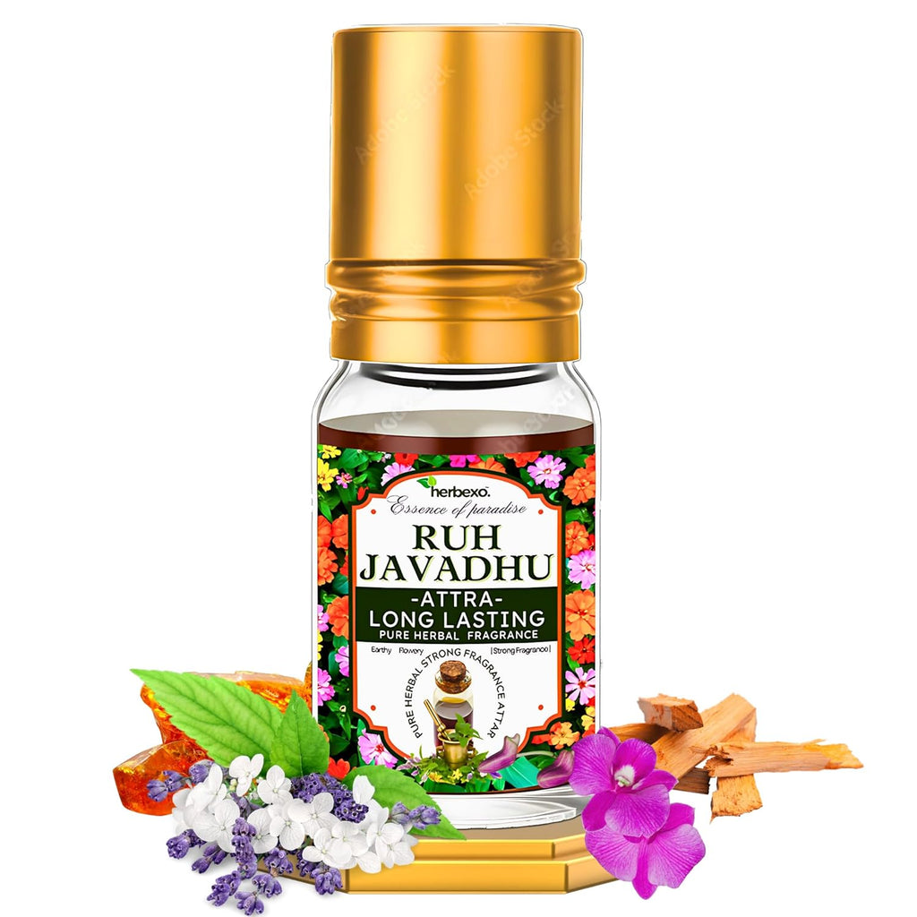 Ruh Javadhu Attar | Pure & Long Lasting Herbal Floral Ittar | Traditional Indian Fragrance | Alcohol-Free Natural Itral | 6ml Roll-On Bottle