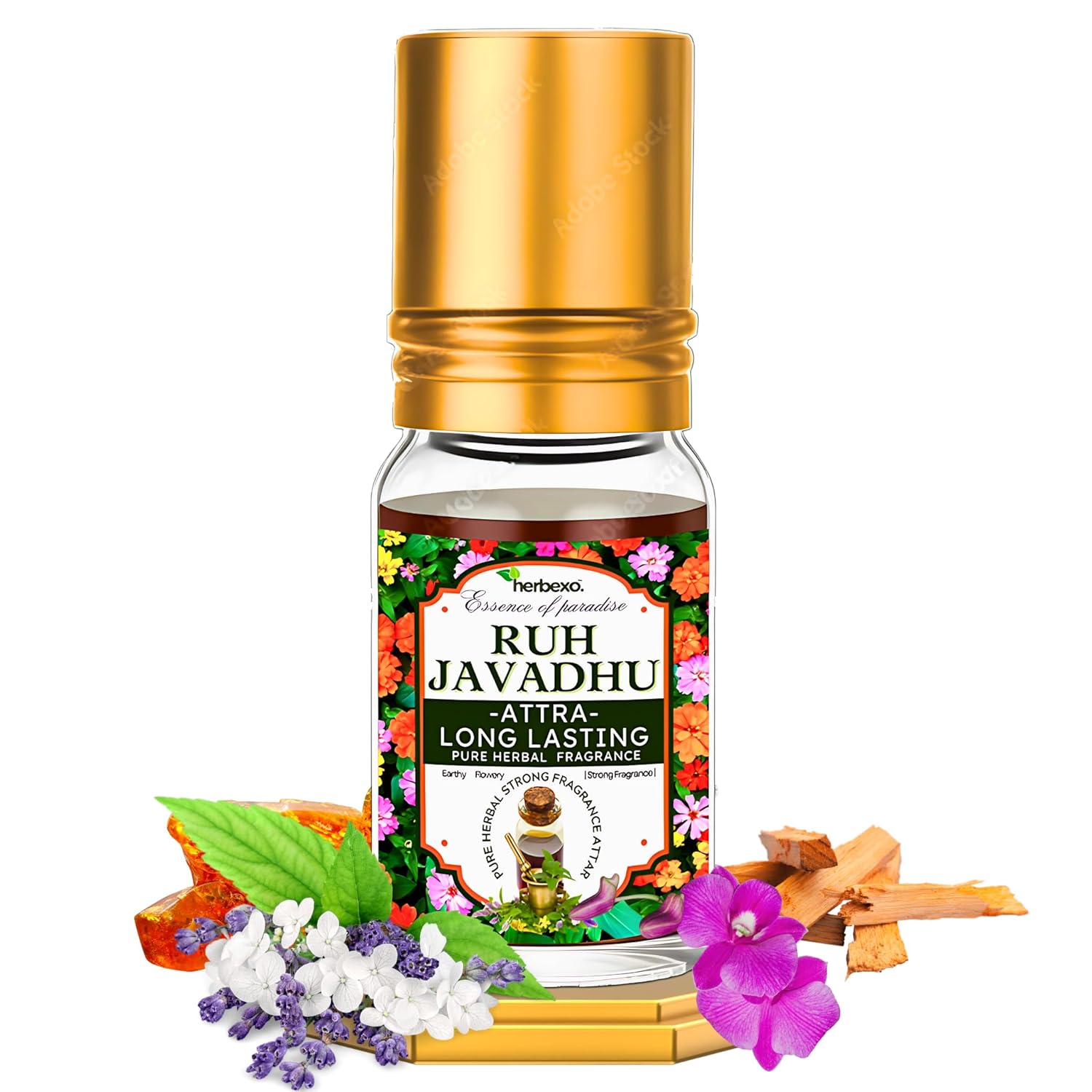 Ruh Javadhu Attar | Pure & Long Lasting Herbal Floral Ittar | Traditional Indian Fragrance | Alcohol-Free Natural Itral | 6ml Roll-On Bottle