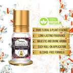 Pure Parijat Attar 6ml | Unisex Alcohol-Free Itt Perfume | Enchanting Night Jasmine Fragrance | Long Lasting Roll-On Ittar