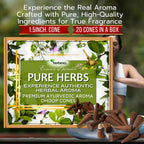 Pure Herbs Aroma Dhoop Cones - Natural Herbal Fragrance of Selected Herbs, Woods & Flowers (Pure Herbs)