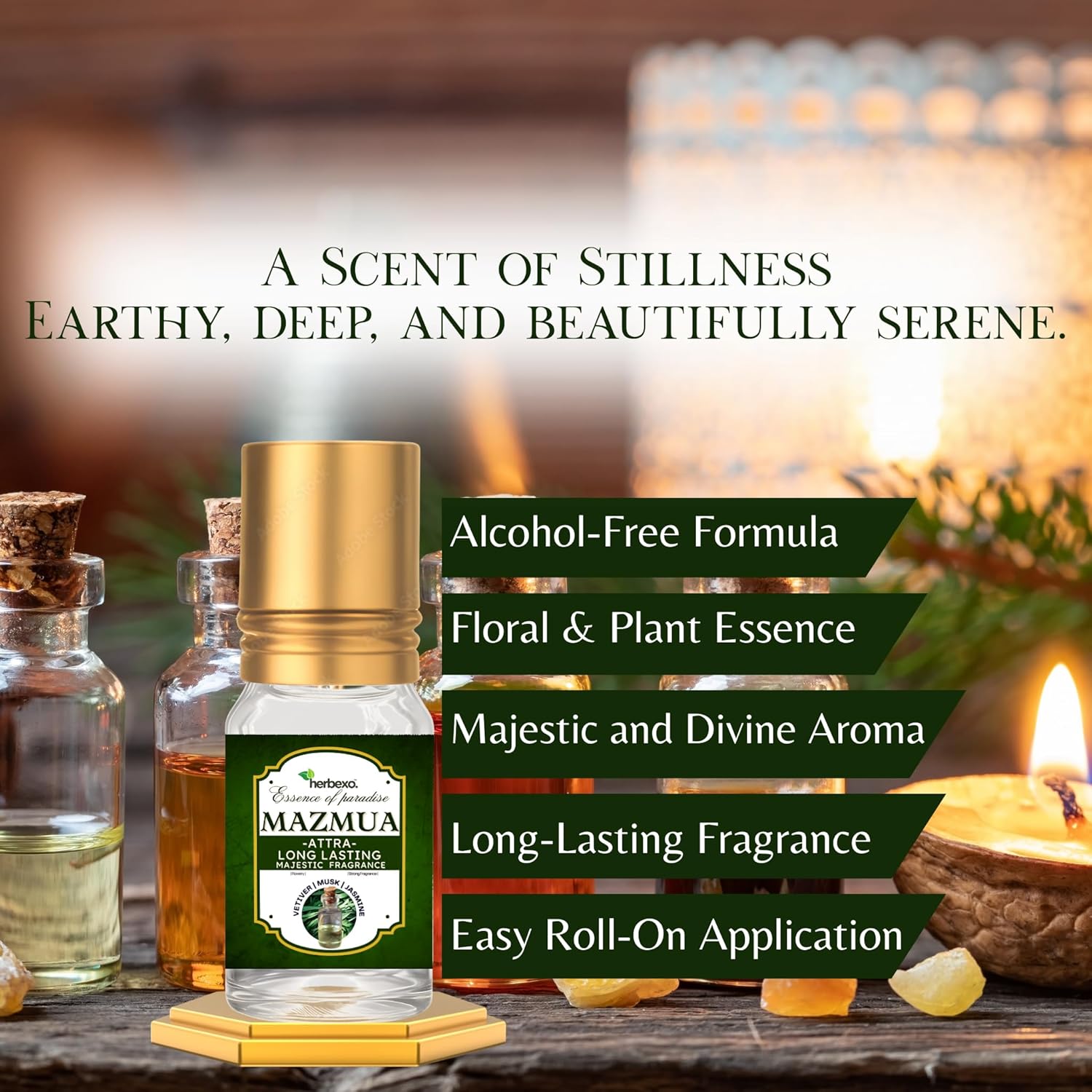 Majmua Attar | Mystical Fragrance with Herbal, Floral, Woody Notes | Unisex Natural Perfume Oil | Alcohol-Free itra | Long-Lasting ittra | 6ml (Majmua/Mazmua Attar)