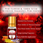Misbah Attar | Spiritual & Pure Long Lasting Ittar | Subtle Floral Woody Fragrance | Alcohol-Free Natural Perfume Oil | 6ml