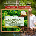 Natural Camphor & Clove Dhoop Cones for Pooja, Home Purification & Positive Energy, Long-Lasting Aroma