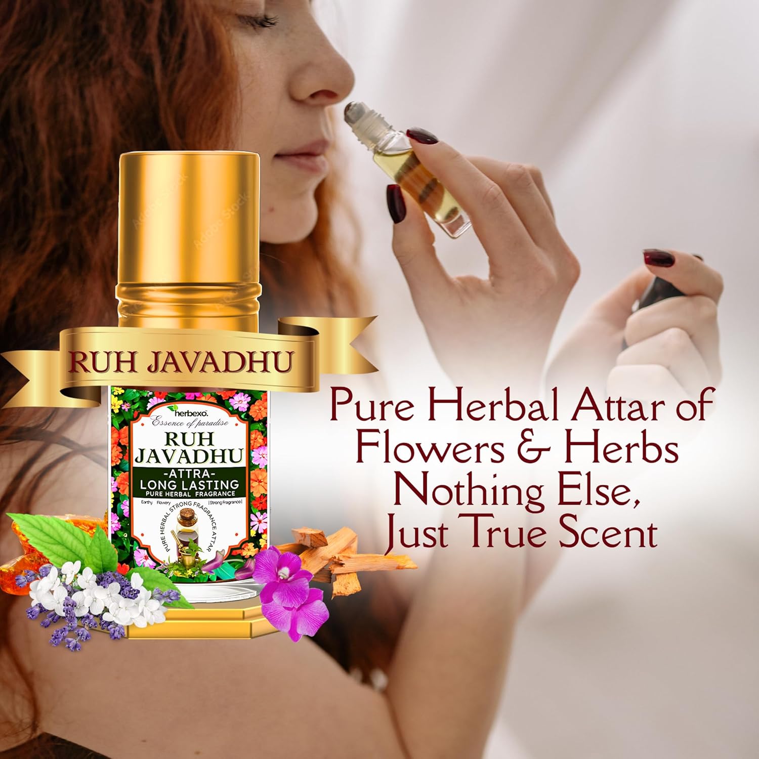 Ruh Javadhu Attar | Pure & Long Lasting Herbal Floral Ittar | Traditional Indian Fragrance | Alcohol-Free Natural Itral | 6ml Roll-On Bottle