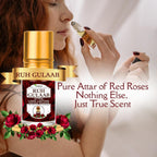 Ruh Gulaab Attar 6ml | Pure Red Rose Ittar | Long Lasting Natural Rose Perfume Oil | Alcohol-Free | Roll-On