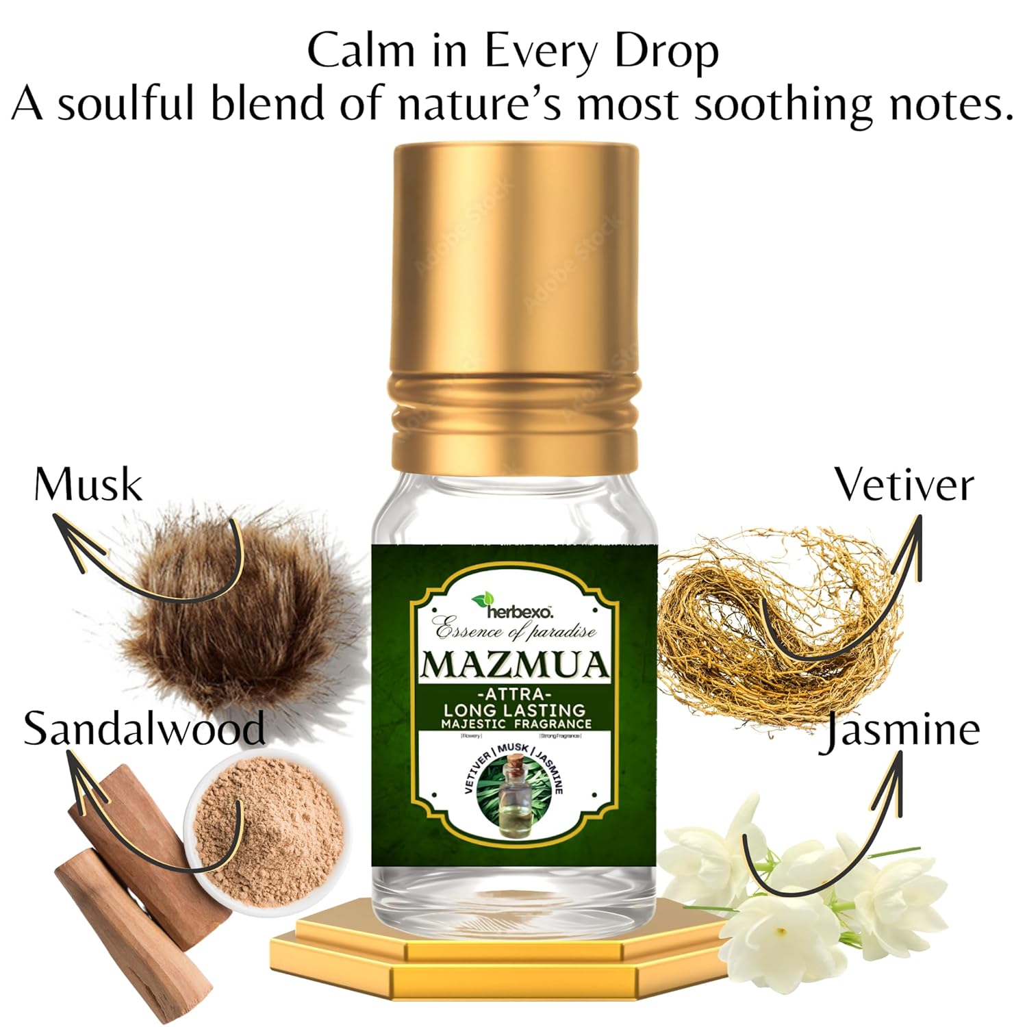 Majmua Attar | Mystical Fragrance with Herbal, Floral, Woody Notes | Unisex Natural Perfume Oil | Alcohol-Free itra | Long-Lasting ittra | 6ml (Majmua/Mazmua Attar)