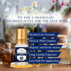 Shahzaad Attar Perfume for Men – Royal Blend of Woody, Spicy & Floral Notes – Alcohol-Free, 100% Natural, Long Lasting Roll-On Attar – 6ml