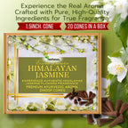 Pure Himalayan Jasmine Aroma Dhoop Cones - Natural Flower Fragrance for Serene Atmosphere (Jasmine)