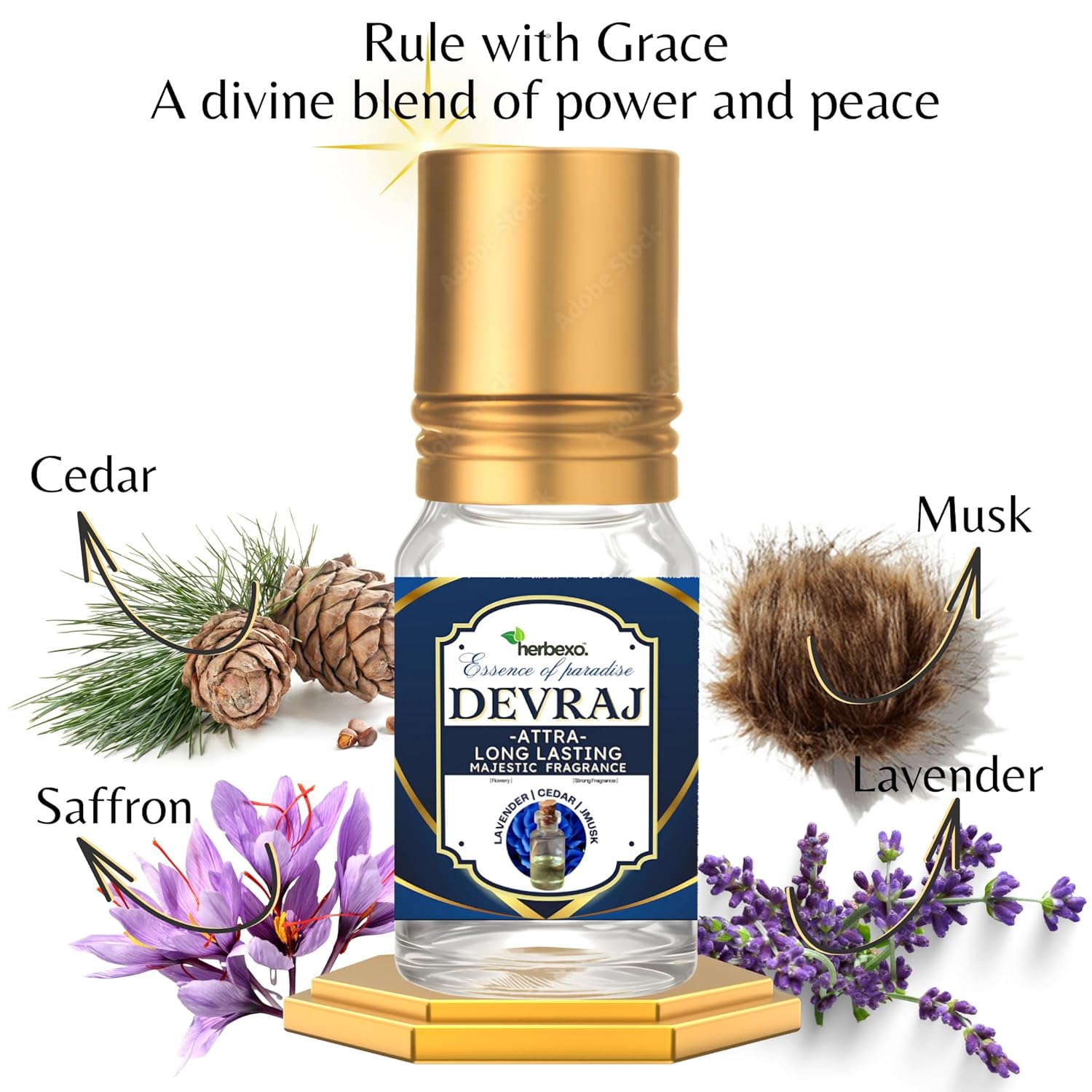 Devraj Attar for Men | Divine Royal Scent | Long-Lasting Herbal Attar | Alcohol-Free Perfume Oil | 6ml Roll-On